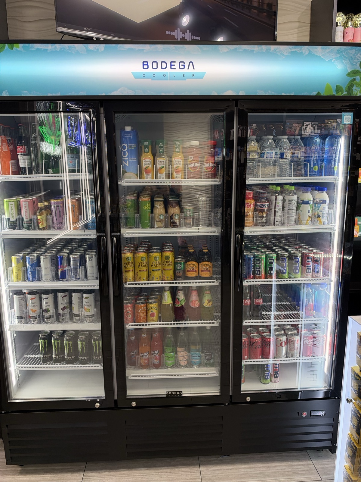 Marina Leaf Smoke Shop drinks and beverage cooler