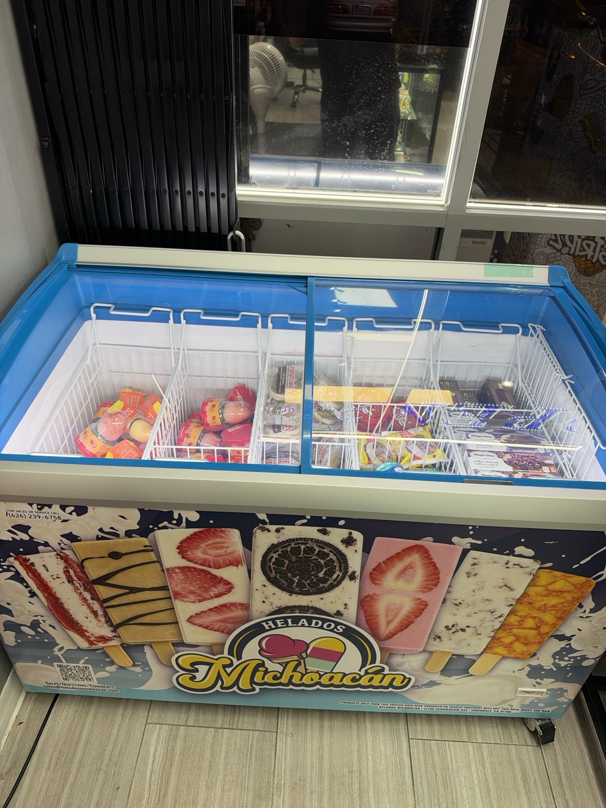 Marina Leaf Smoke Shop ice cream freezer